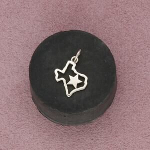 sterling silver texas lone star state charm pendant